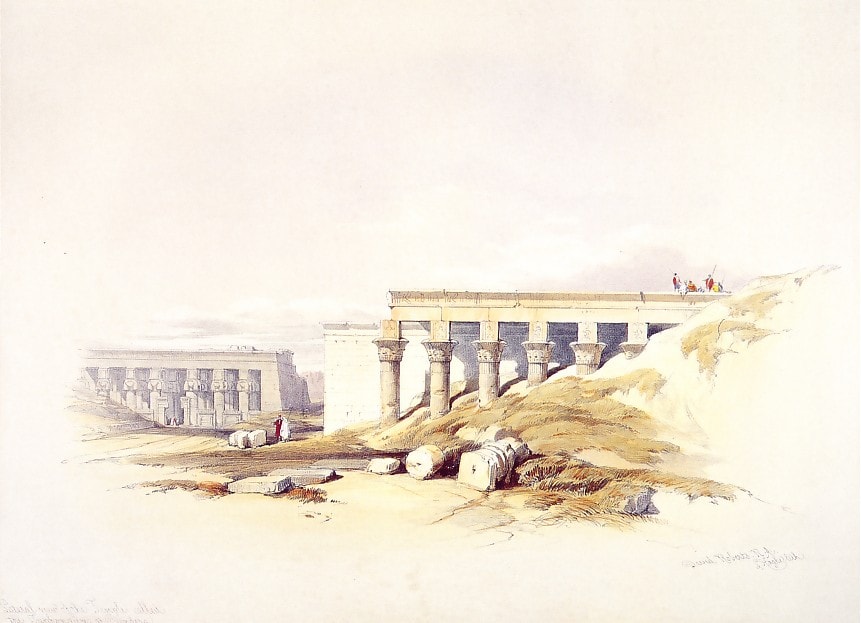 Lateral view of the Temple called the Typhonaeum at Dendera
