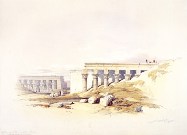 Lateral view of the Temple called the Typhonaeum at Dendera
