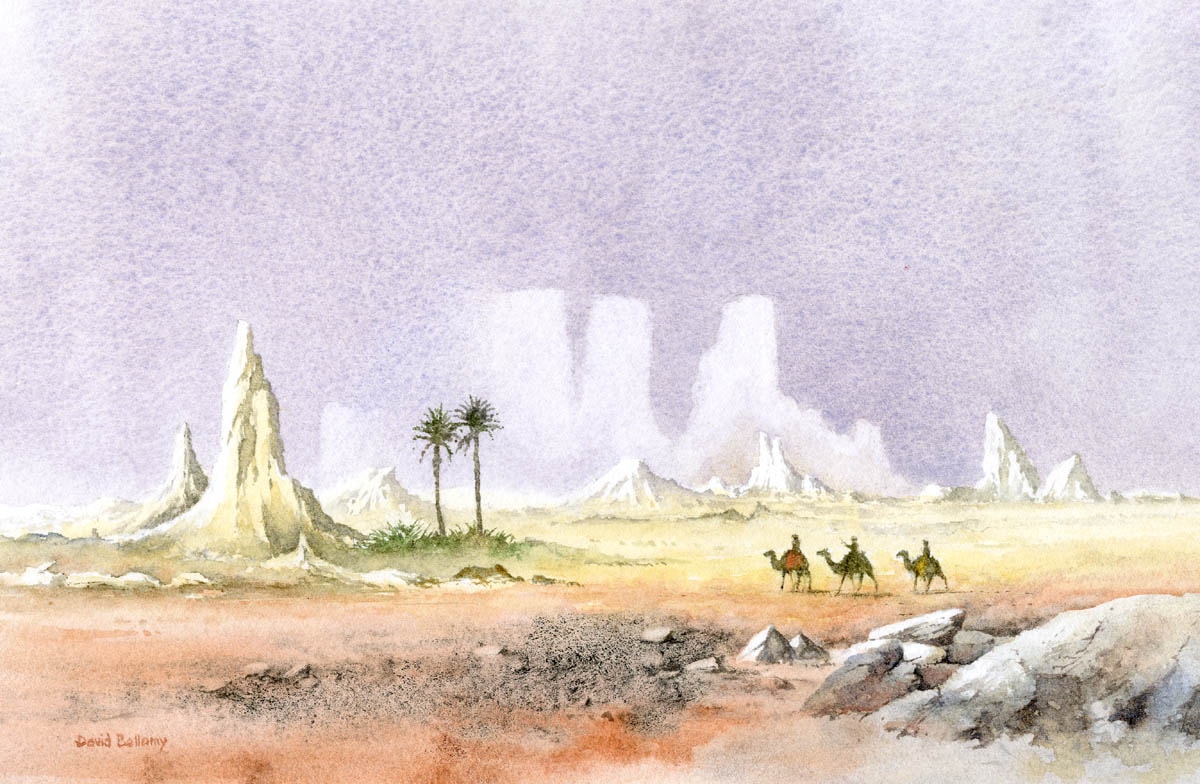 Inselbergs in morning haze