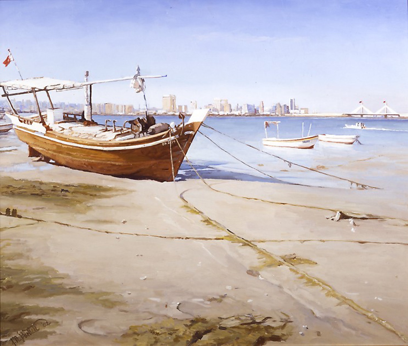 Early Morning View of Manama, from Muharraq, Bahrain