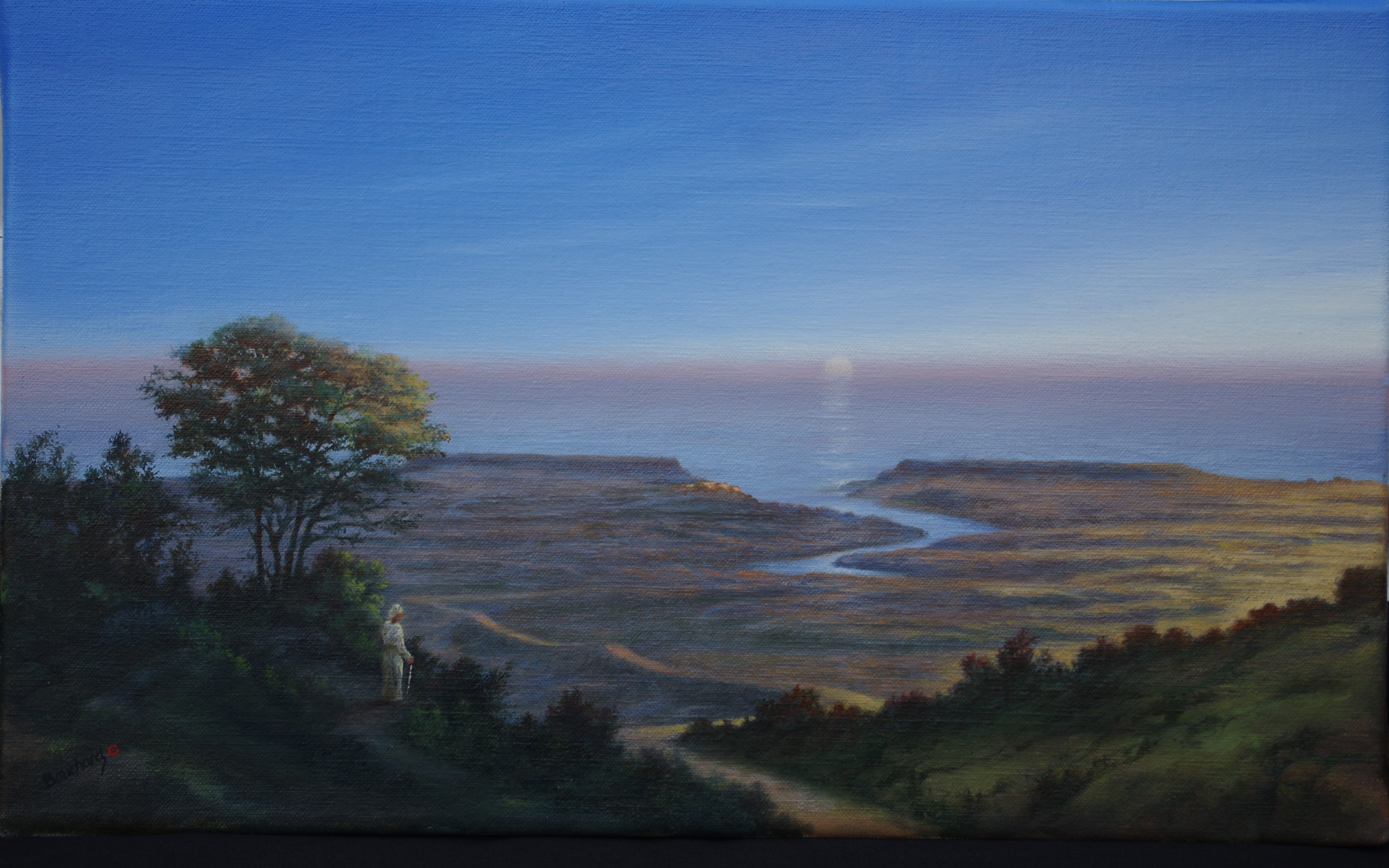 Looking towards the ancient site of Khor Rori, Southern Oman