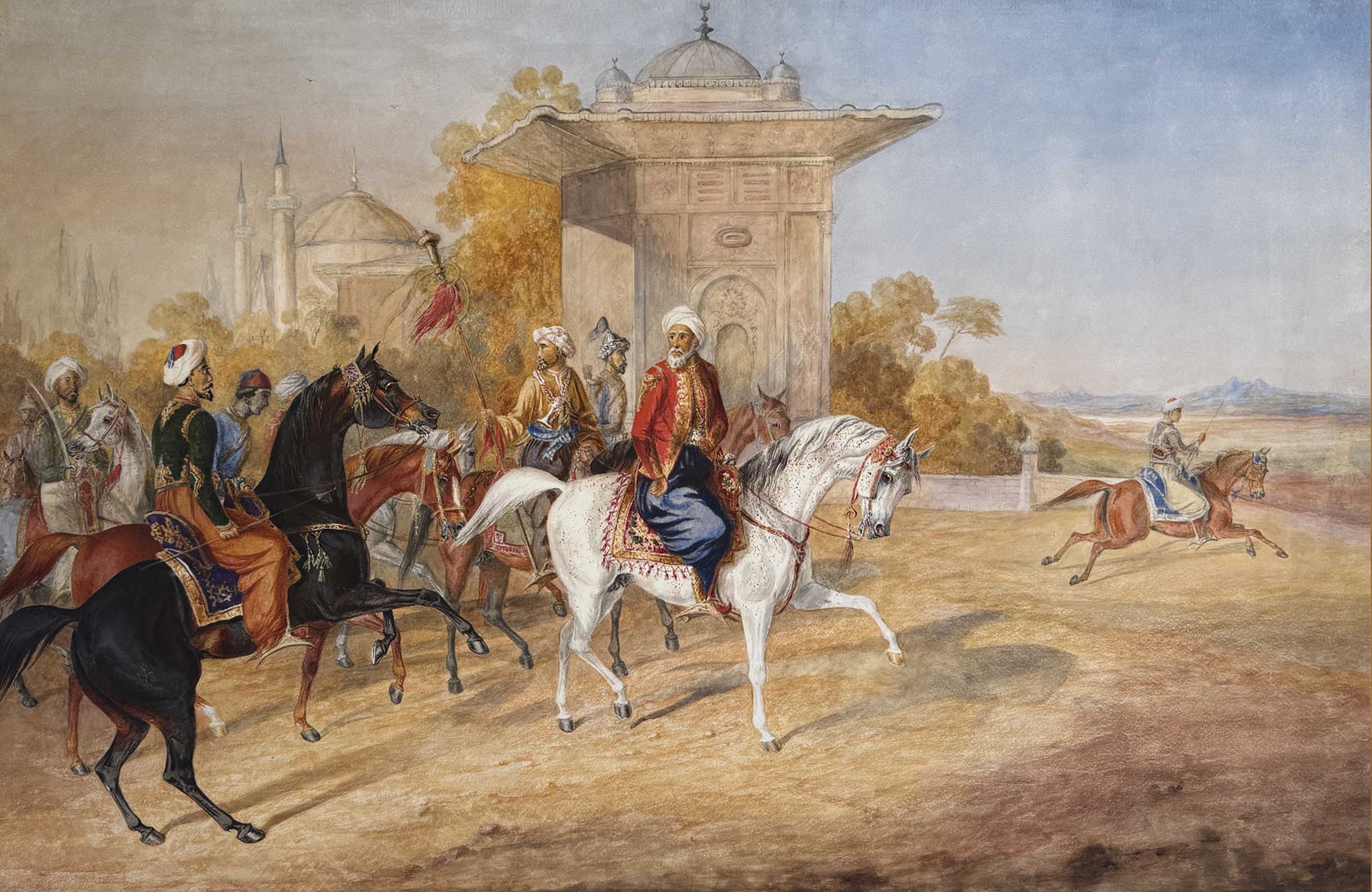 Abbas Pacha and his entourage