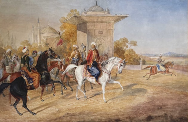 Abbas Pacha and his entourage