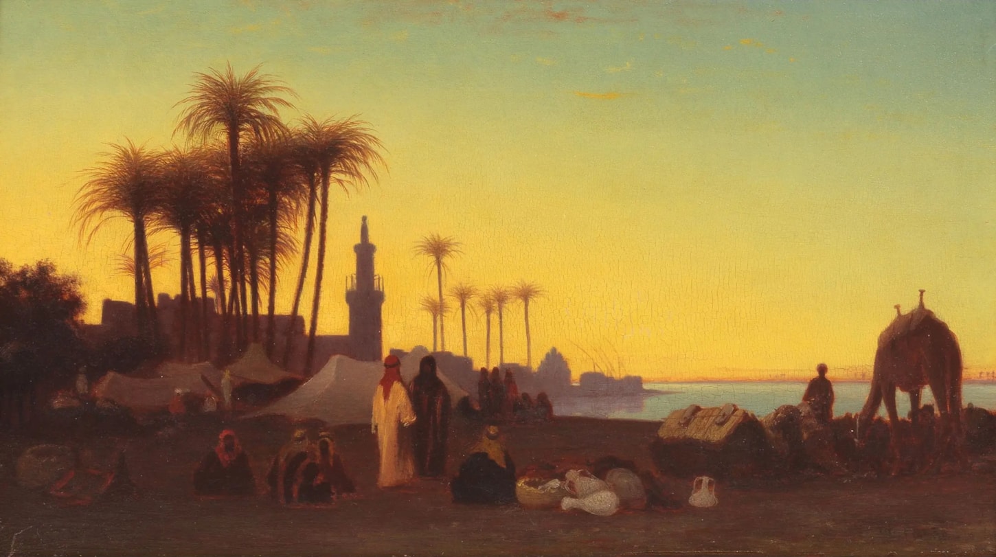 Crepuscule, vue prise a Dejergeh