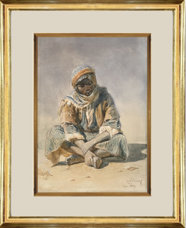 A seated boy